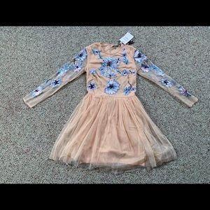 ASOS mini floral embellished tulle dress